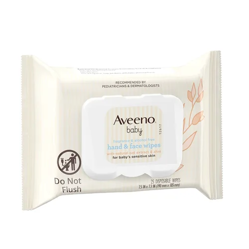 Vista 13 de Aveeno Baby Toallitas para manos y cara sin fragancia con extracto de avena y aloe, toallitas limpiadoras e hidratantes para pieles sensibles, sin