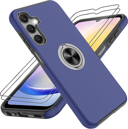 Vista 25 de Gritup Funda para Pixel 6A con protector de pantalla HD, soporte de anillo magnético 360 para Google Pixel 6A, color negro