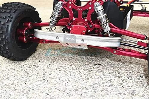 Vista 3 de GPM Para Arrma Outcast 6S BLX/NOTORIOUS 6S BLX Piezas de actualización de aluminio parachoques delantero - 1 juego de plata