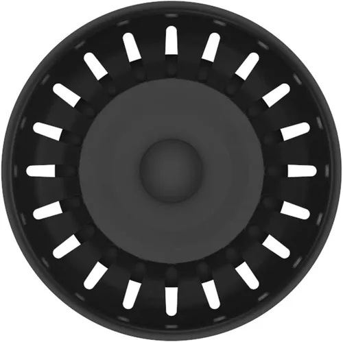 Vista 2 de KANARY Colador de repuesto para fregadero de cocina para desagües estándar (3-1/2 pulgadas), cuerpo de acero inoxidable con tapón de goma