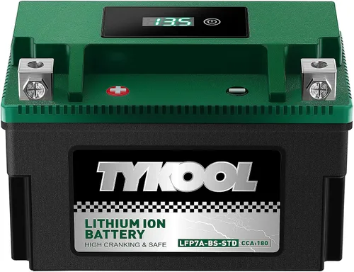 Vista 17 de TYKOOL LFP4L-BS-STD - Batería de litio de 12 V, sustituye a YTX4L-BS, 140CCA 3Ah, se adapta a ATV motocicleta, scooter, cortacésped, compatible