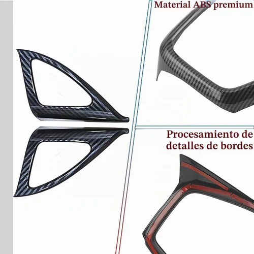 Vista 4 de MUXEE 2 piezas de marco de cubierta para altavoz de puerta de ventana de pilar A para Kia Forte 2019-2024 - Accesorios interiores deportivos