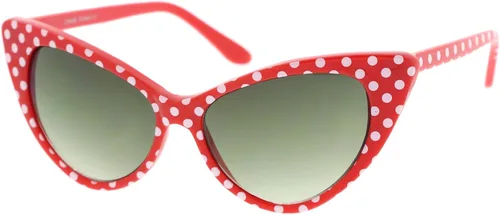 Vista 7 de zeroUV - Women's Retro Polka Dot Oversize Cat Eye Sunglasses 54mm