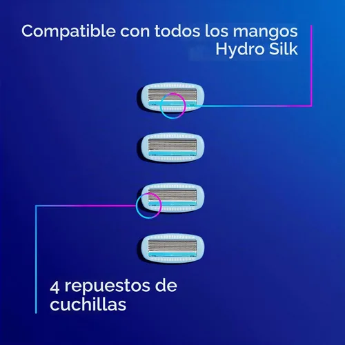 Vista 8 de Schick Hydro Silk - Recambios de cuchillas hidratantes para mujer con colgador de ducha, 4