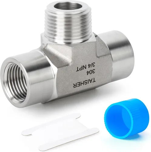Vista 68 de TAISHER 1 pieza de forja de accesorios de tubería de acero inoxidable 304, 1/2 "NPT macho x 1/2 "NPT hembra x 1/2" NPT accesorios de tubería macho