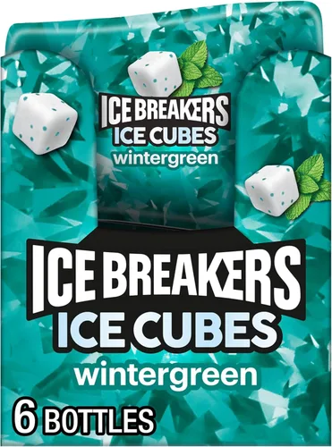 Vista 8 de ICE BREAKERS Ice Cubes - Goma de mascar sabor Wintergreen sin azúcar, 91.7 g (6 envases, 40 piezas)
