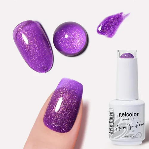 Vista 62 de Arte Clavo Pearlescent Nude Gel Nail Polish 15ml - HEMA Free Soak off UV LED Nail Gel for Manicure, DIY Nail Art, Home Salon Use 11029