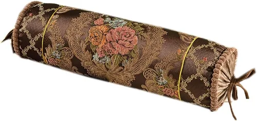Vista 5 de Almohada redonda multifuncional de caramelo para sofá, almohada decorativa de lujo, almohada cilíndrica cervical, almohada de cuello largo para Beige