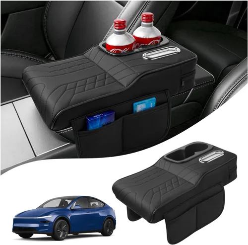 Vista 35 de Autorder Funda de consola central para Chevy Silverado/GMC Sierra 1500 2500 3500 2014-2018, accesorios funda para reposabrazos antiarañazos