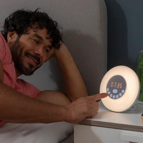 Vista 5 de Despertador Amanecer Recargable con Altavoz Sunrilk InnovaGoods
