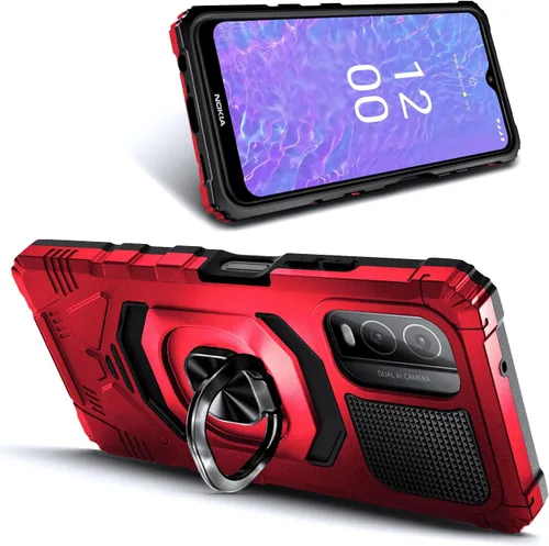 Vista 2 de NZND Funda para Nokia C210 con protector de pantalla de vidrio templado (cobertura máxima), protección de cuerpo completo [grado militar], funda