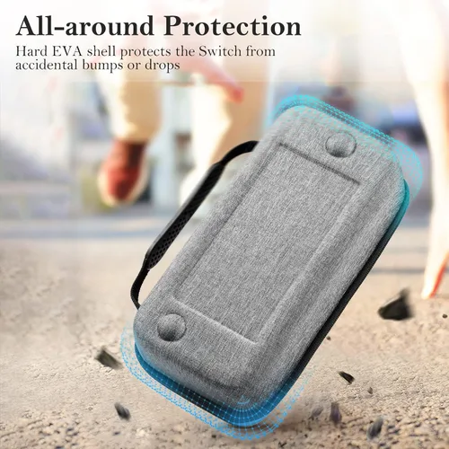Vista 6 de Fintie Large Carrying Case for Nintendo SwitchSwitch OLED Model - Fits AC Adapter Charger, Shockproof Hard Shell Protective Cover w20 Games Storage