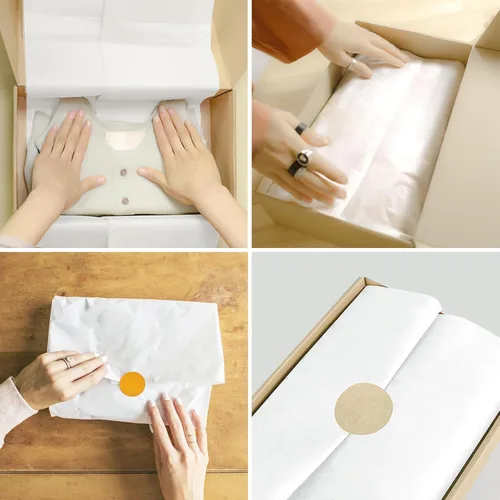 Vista 6 de Simetufy Papel de seda blanco para bolsas de regalo, 270 hojas de 20 x 20 pulgadas, papel de regalo blanco para embalaje, papel de seda de regalo a
