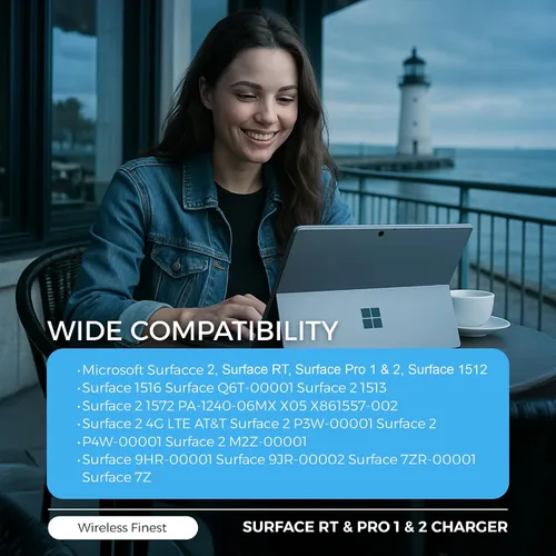 Vista 4 de Cargador adaptador de corriente alterna de repuesto para Microsoft Surface 2, Surface RT, Surface Pro 1 y Pro 2 1512 1513 1516 1572 1601 i5 i7