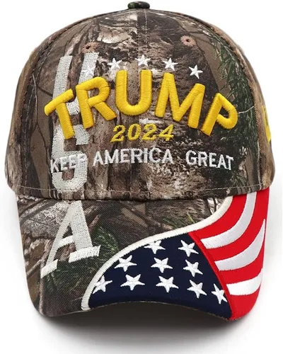 Vista 2 de Engmoo Gorra de béisbol ajustable Trump 2024 Keep America Great Take America Back con bordado de bandera de Estados Unidos