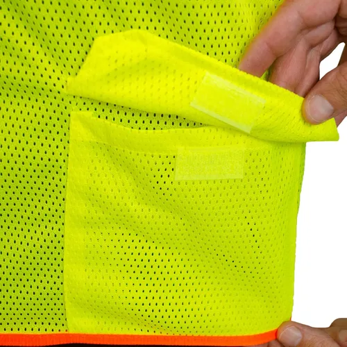 Vista 4 de JORESTECH Chaleco de seguridad de alta visibilidad un bolsillo cinta reflectante ANSI/ISEA