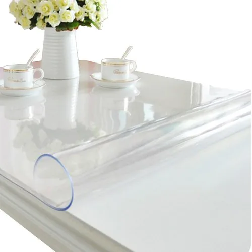Vista 16 de ETECHMART Protector de mesa de plástico transparente rectangular de 12 x 24 pulgadas, protector de mesa grueso impermeable transparente para mesa
