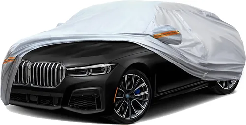 Vista 19 de TUCAREST - Funda de auto completa de 6 capas de alta calidad, diseño de cremallera de carcasa dura, impermeable, resistente a la intemperie