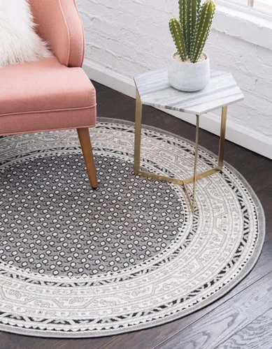 Vista 34 de Unique Loom Williamsburg Collection - Alfombra tradicional con borde central de puntos, alfombra de pasillo de 2 pies 9 pulgadas x 9 pies 10 Beige