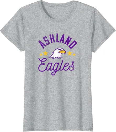 Vista 7 de Ashland University Camiseta con logotipo de Eagles, Gris