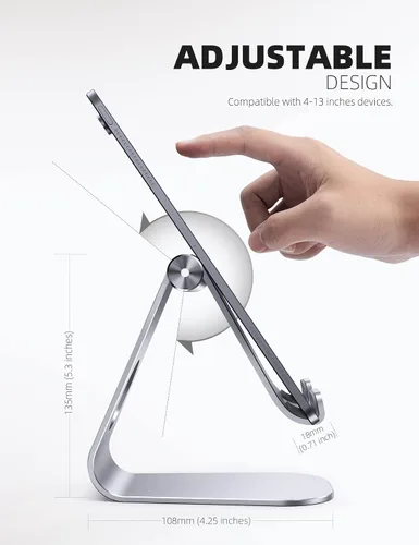 Vista 12 de Soporte ajustable para ipad, soporte para tableta Lamicall, Gris espacial