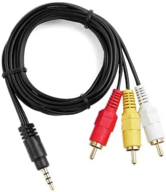 Vista 4 de Cable de 0.138 in a RCA A/V TV Cable para ONN 7 "9" 10" Reproductor de DVD portátil