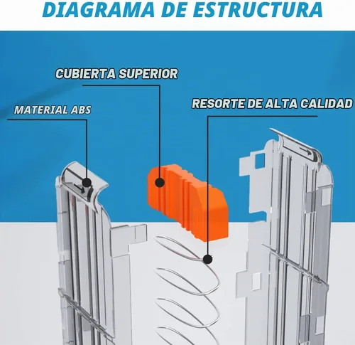 Vista 3 de EKIND 18 clips de dardos compatibles con cargadores Nerf Elite, clip de munición de dardos suave de recarga rápida para pistolas de juguete Nerf