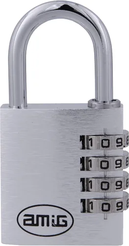 Vista 7 de Amig - Candado de seguridad - con combinación de dígitos - Código numérico - Sin llave - Aluminio - Negro - para taquillas de gimnasio, maletas