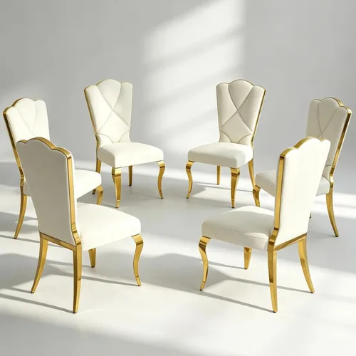Vista 11 de Juego de 2 sillas de comedor de terciopelo negro y dorado, sillas de cocina tapizadas con respaldo alto con patas de acero inoxidable pulido, sillas