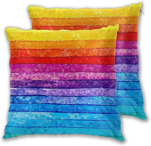 Vista 13 de Juego de 2 fundas de almohada para sofá, oficina, dormitorio, decoración del hogar, 16 x 16 pulgadas