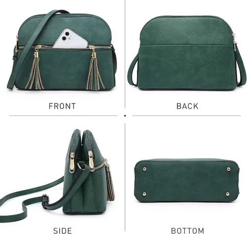 Vista 3 de Dasein - Bolso de hombro para mujer con cremallera y múltiples bolsillos