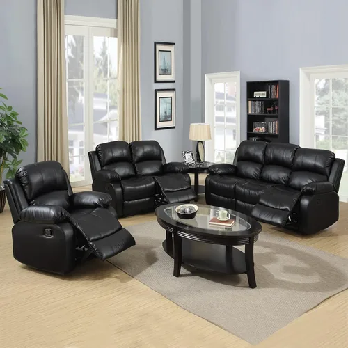 Vista 29 de A Ainehome Sofá reclinable de lujo, juego de muebles de sala de estar, sofá reclinable para caravana, sofá biplaza reclinable, para sala de estar
