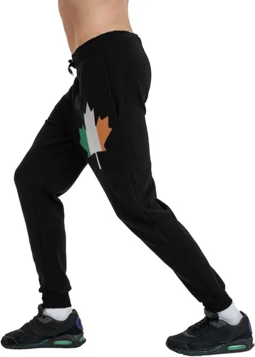 Vista 8 de Irish Flag Canada Maple Leaf Men's Casual Yoga Sweatpants Workout Athletic Elastic Waist Pants Outdoor Jogger Pants Black