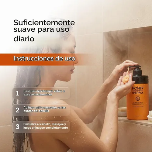 Vista 7 de Daeng Gi Meo Ri Mascarilla capilar intensiva de miel, 33.8 fl oz