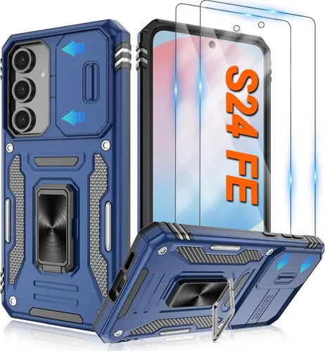 Vista 39 de Atump Funda para Motorola Moto G Play 2024 (4G) con [paquete de 2] protector de pantalla HD y cubierta para cámara deslizante, soporte de anillo