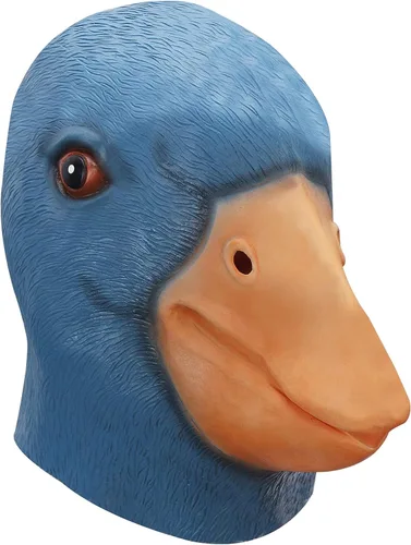 Vista 2 de Máscara de cabeza de animal para Halloween, disfraz de pato, Unitamaño
