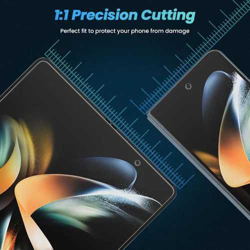 Vista 5 de ZCDAYE Dos Juegos De Protector De Pantalla Para Samsung Galaxy Z Fold 5 5G, HD Película Protectora Suave Claro Para Galaxy Z Fold 5 - Transparente