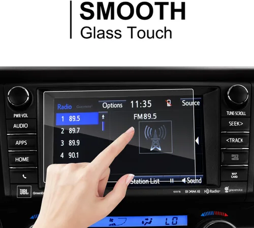 Vista 3 de LFOTPP Protector de pantalla de navegación para coche RAV 4 Entune 2013-2018 de 7 pulgadas, vidrio templado dureza 9H, centro de visualización