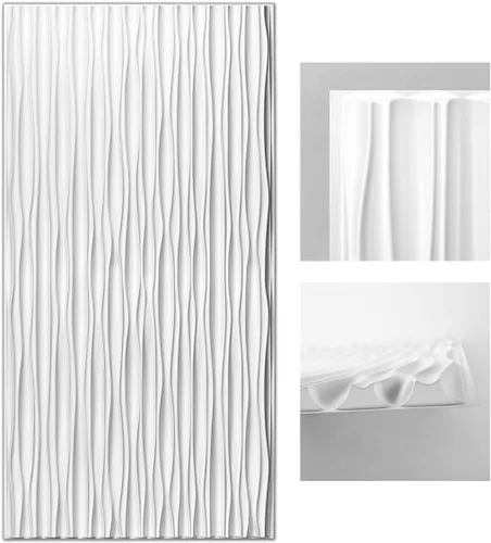 Vista 12 de Art3d - Paneles de pared 3D de 20 piezas, 11.8" x 11.8" (1.77 m²) Paneles de pared de PVC, decoración de pared adhesiva para sala de estar, Negro