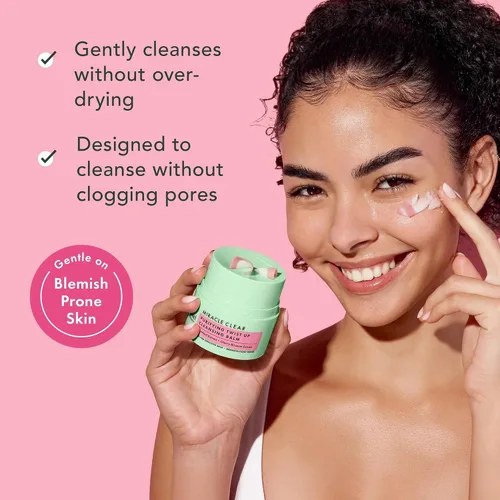 Vista 2 de Rael Removedor de maquillaje, Bálsamo limpiador Miracle Clear – Bálsamo removedor de maquillaje Twist-Up con aceites de salvado de arroz y jojoba