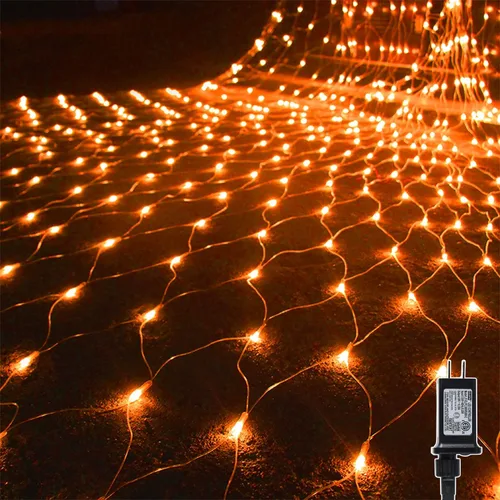 Vista 11 de Waterglide - Luces de red de San Valentín para exteriores, 12 x 5 pies, 360 luces LED de malla con 8 modos de iluminación, luces impermeables