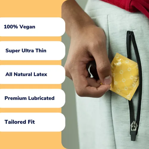 Vista 5 de Royal Tailored Fit - Paquete a granel de preservativos veganos ultra finos – Condón lubricado premium para hombres – Lubricante sin sabor, goma