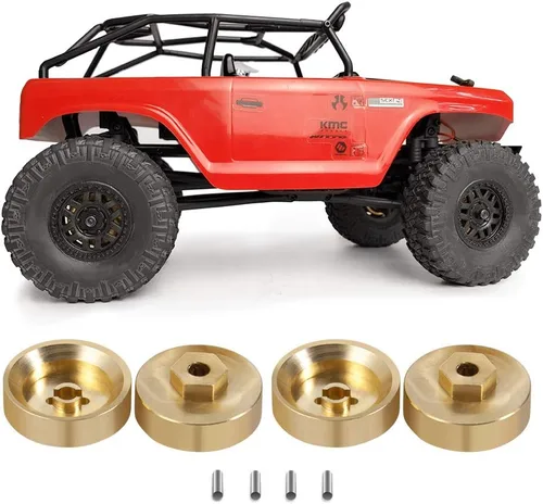 Vista 3 de RCLions 4 unids Heavy Duty latón rueda hexagonal adaptador 0.197 in para AXIAL SCX24 AXI90081 AXI00001 AXI00002 1:24 RC Crawler Actualizaciones