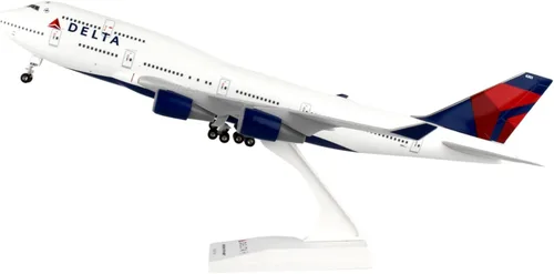 Vista 4 de Daron Skymarks Delta 747 – 400 Avión Modelo de Building Kit con Gear, 1/200-scale