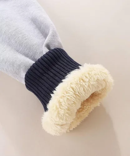 Vista 2 de Funnymore Chaquetas con capucha para niño, sudadera con cremallera y forro polar Sherpa con capucha para otoño e invierno, abrigo para exteriores