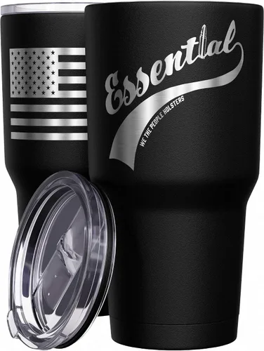 Vista 38 de We The People Holsters - Vaso térmico de 30 onzas, 0% Liberal, Negro