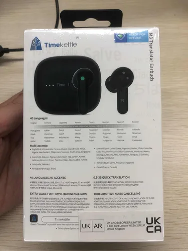 Vista 7 de Timekettle Auriculares Traductor M3 3 en 1 con traducción en tiempo real Negro