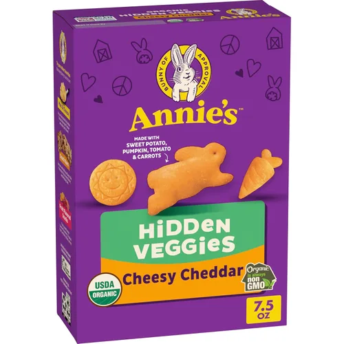 Vista 7 de Annie's Organic Cheddar Bunnies - Conejitos horneados de queso cheddar, Graham Snacks