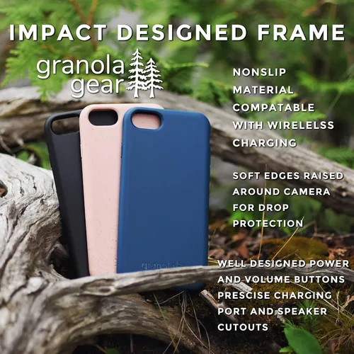 Vista 4 de Funda ecológica para iPhone 6/6s/7/8/SE, sin plástico, hecha de plantas, nieve alpina