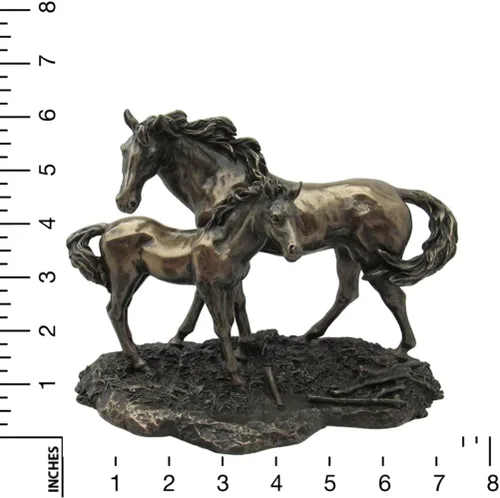 Vista 8 de Escultura de bronce, yegua y potro